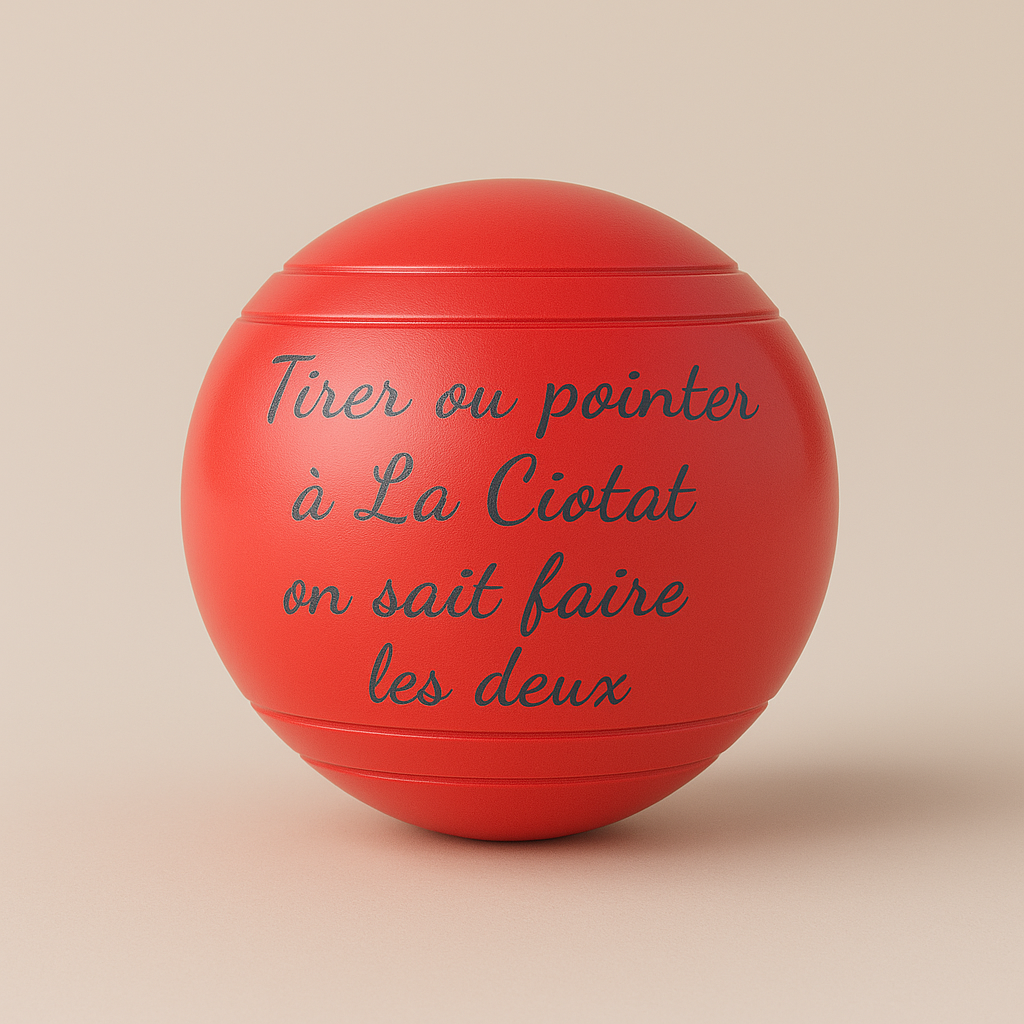 Boules Peintes & Gravées - "Tirer ou pointer à La Ciotat on sait faire les deux"