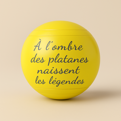 Boules Peintes & Gravées - "A l'ombre des platanes naissent les légendes"