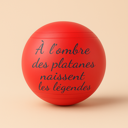 Boules Peintes & Gravées - "A l'ombre des platanes naissent les légendes"