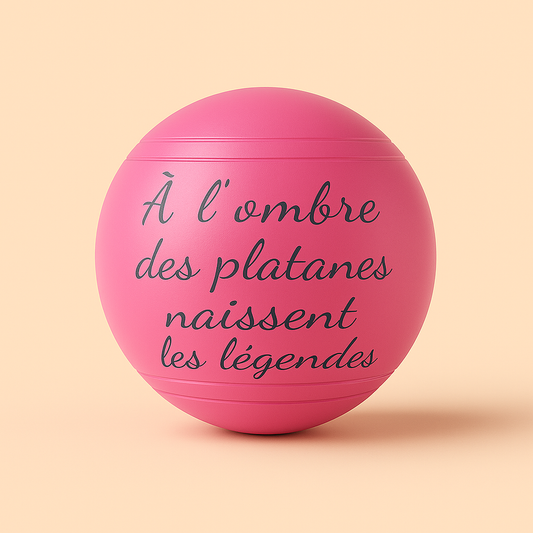 Boules Peintes & Gravées - "A l'ombre des platanes naissent les légendes"