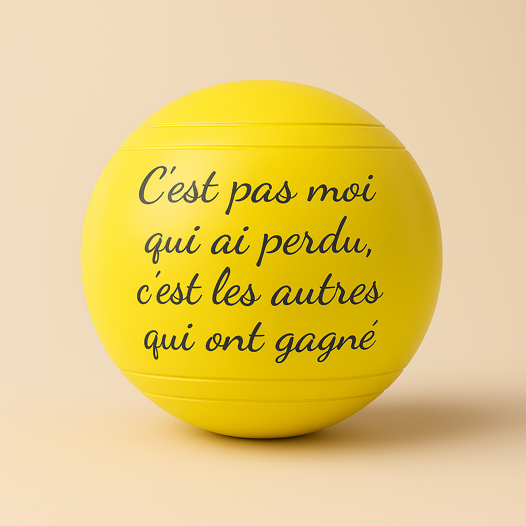 Boules Peintes & Gravées - "C'est pas moi qui ai perdu, c'est les autres qui ont gagné"