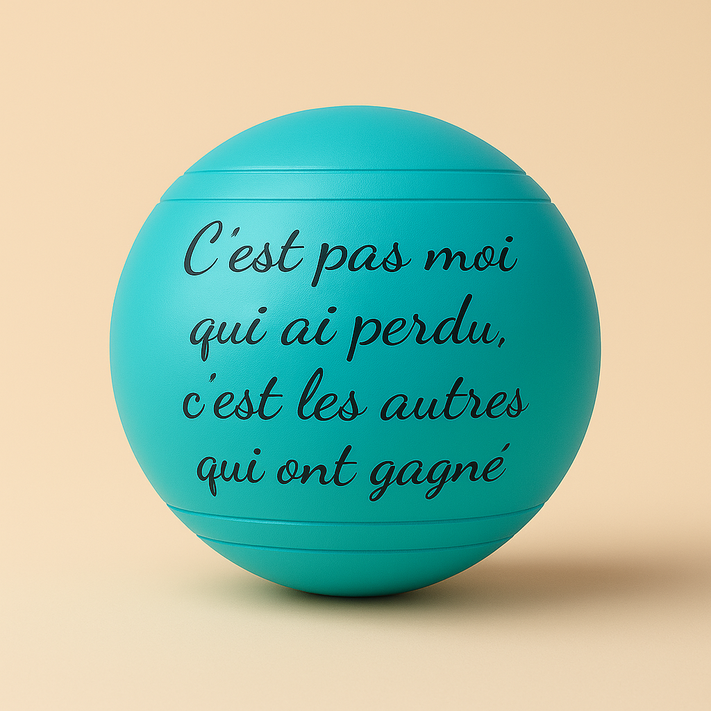 Boules Peintes & Gravées - "C'est pas moi qui ai perdu, c'est les autres qui ont gagné"
