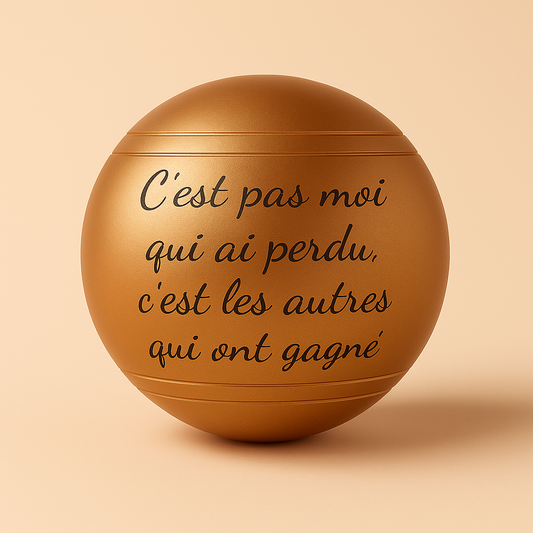 Boules Peintes & Gravées - "C'est pas moi qui ai perdu, c'est les autres qui ont gagné"