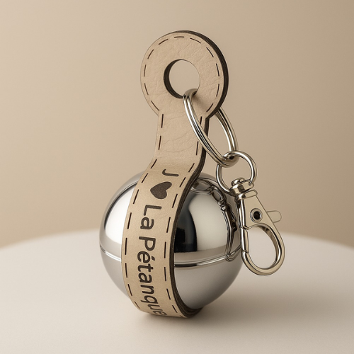 Porte clef mini boule - J'❤️ La Pétanque
